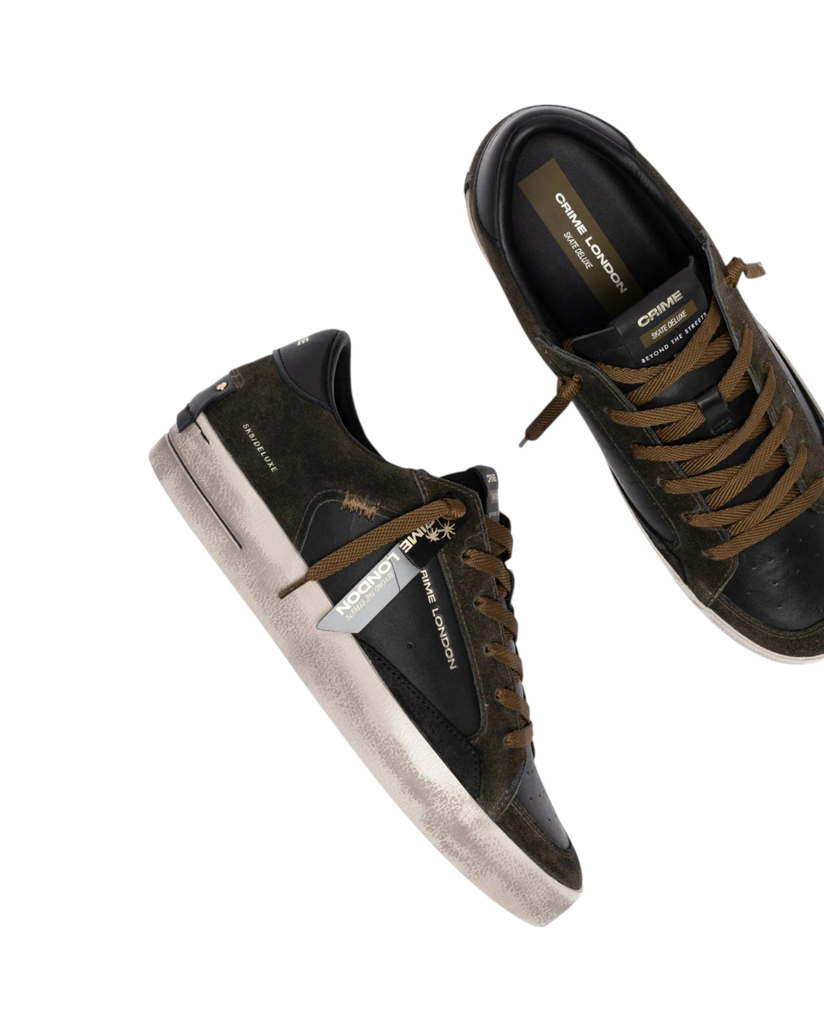 Crime London Sneakers SK8 DELUXE BLACK TIMBER