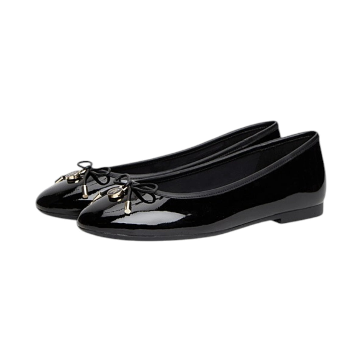 Tommy Hilfiger Ballerine in pelle verniciata con charm FW0FW09481BDS