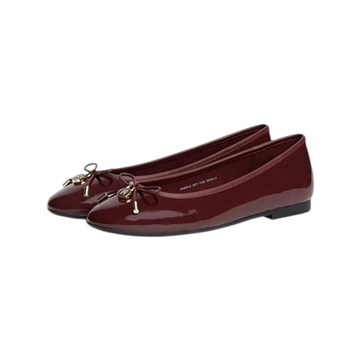Tommy Hilfiger Ballerine in pelle verniciata con charm FW0FW09481XUT