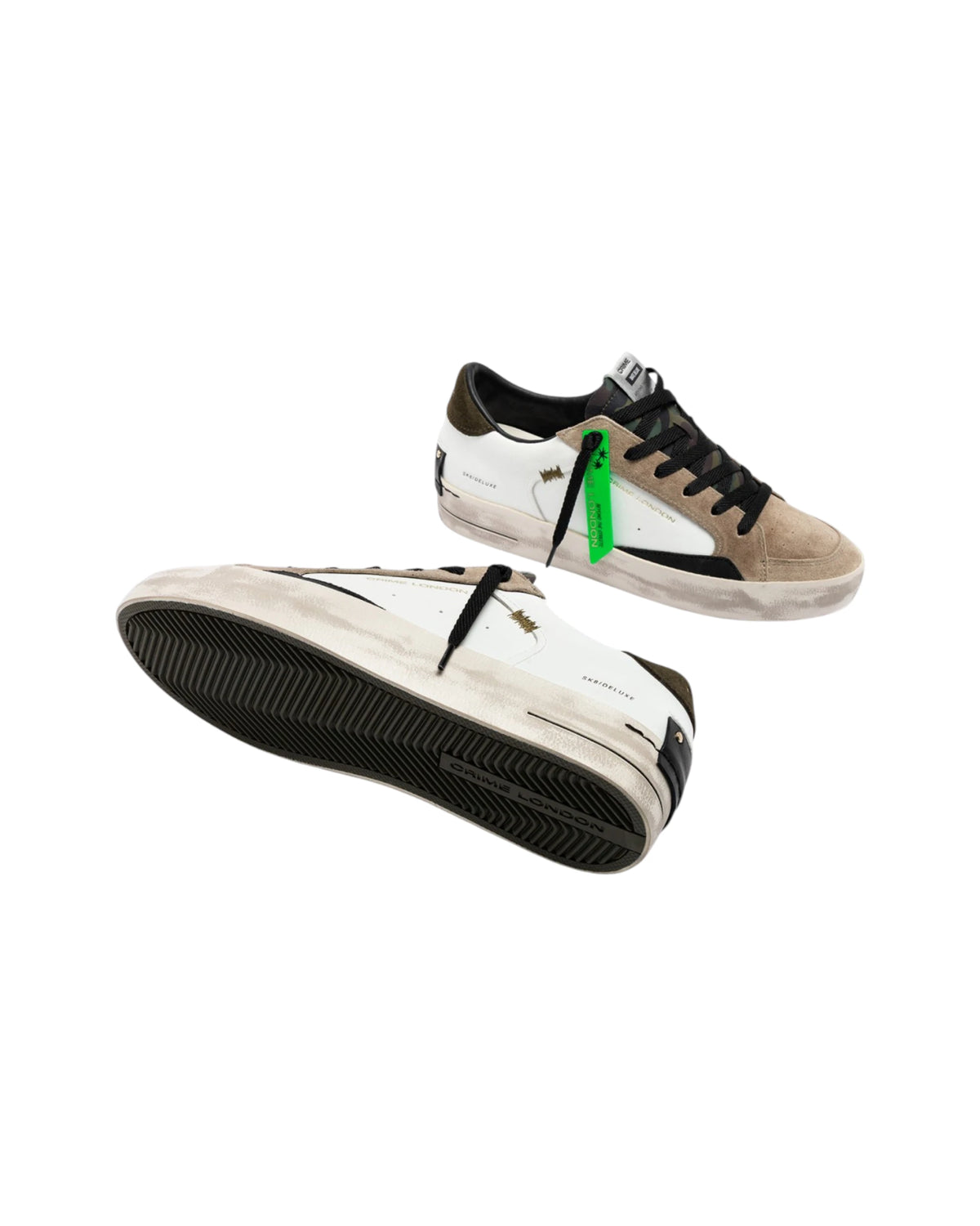 Sneaker Crime London SK8 DELUXE GREEN ARMY