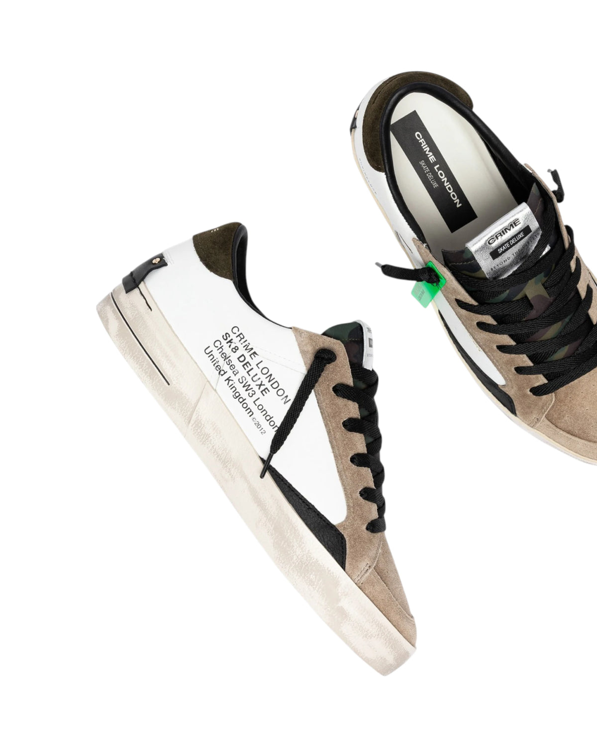 Sneaker Crime London SK8 DELUXE GREEN ARMY