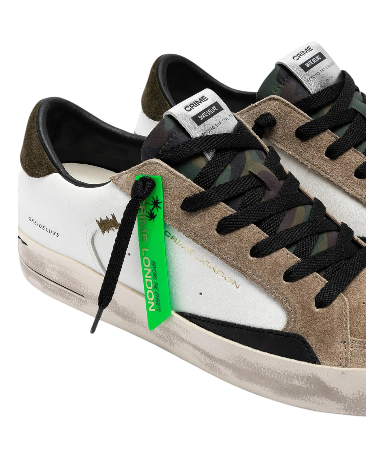Sneaker Crime London SK8 DELUXE GREEN ARMY