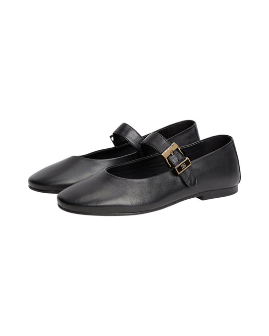 Ballerine Mary Jane in pelle con cinturino