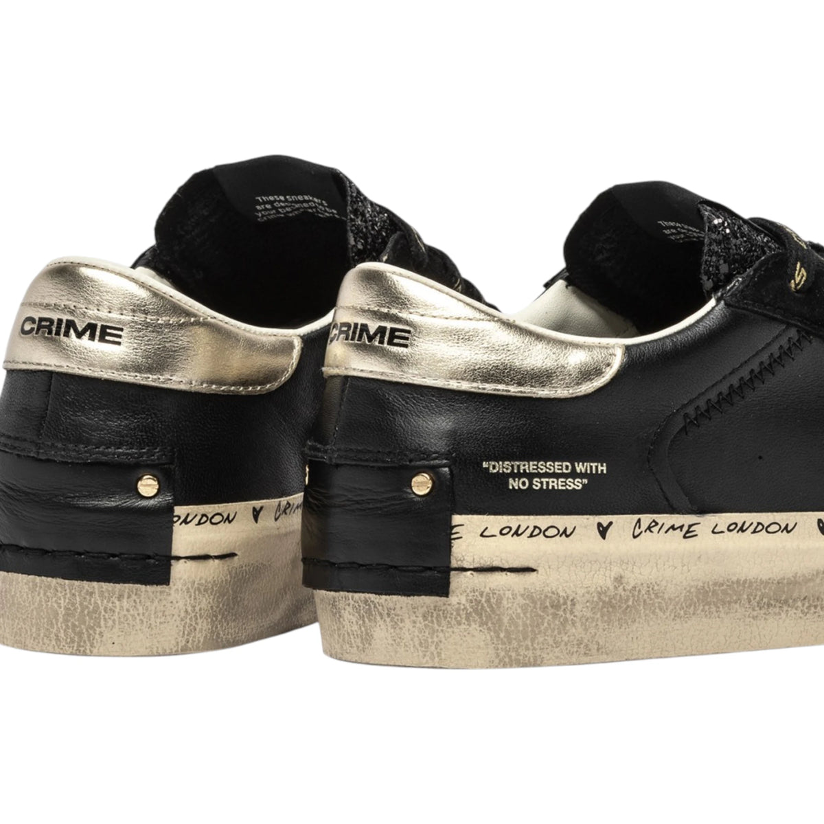 Crime London Sneakers DISTRESSED PLATFORM BLACK DUSK