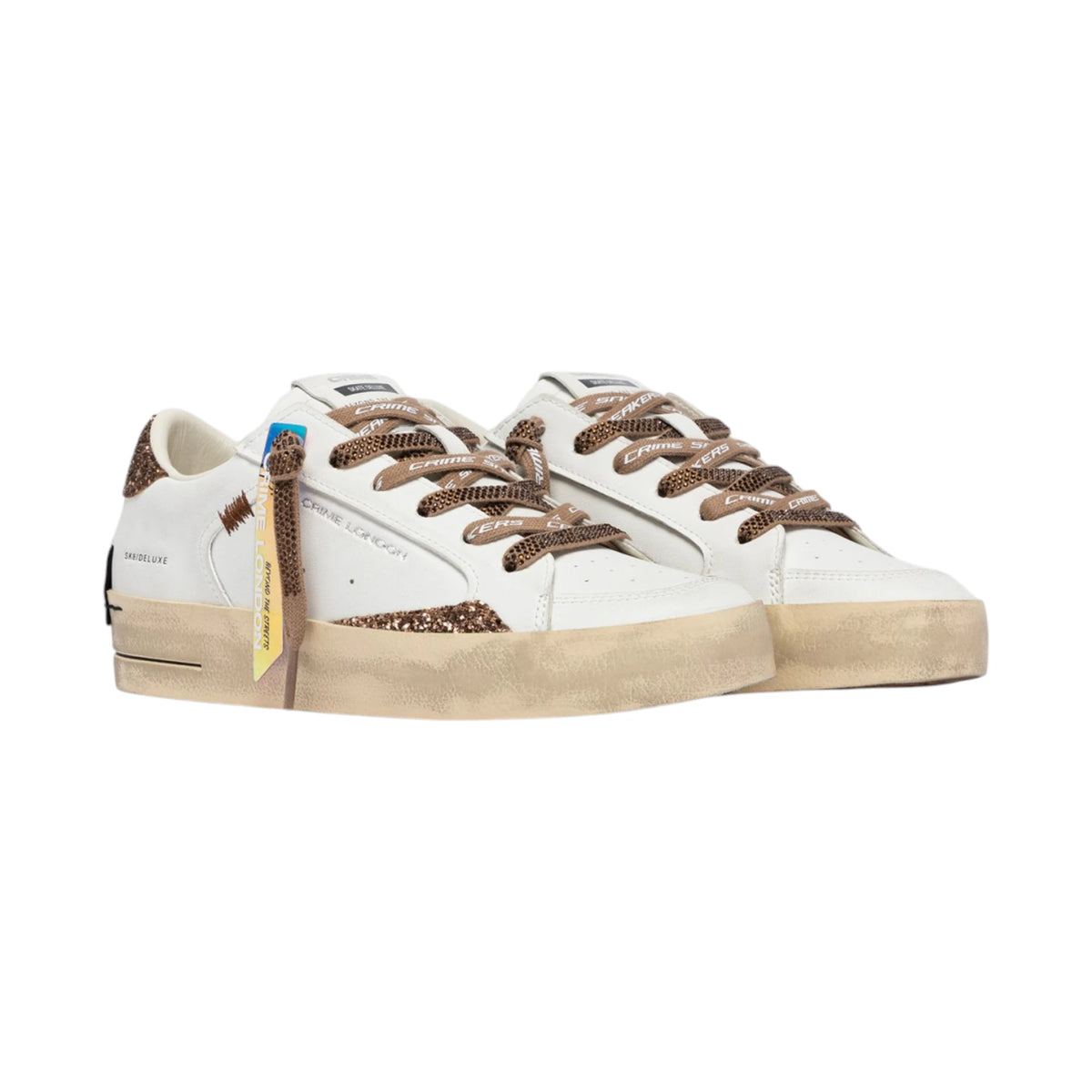 Crime London Snikers SK8 DELUXE ALMOND DRIZZLE
