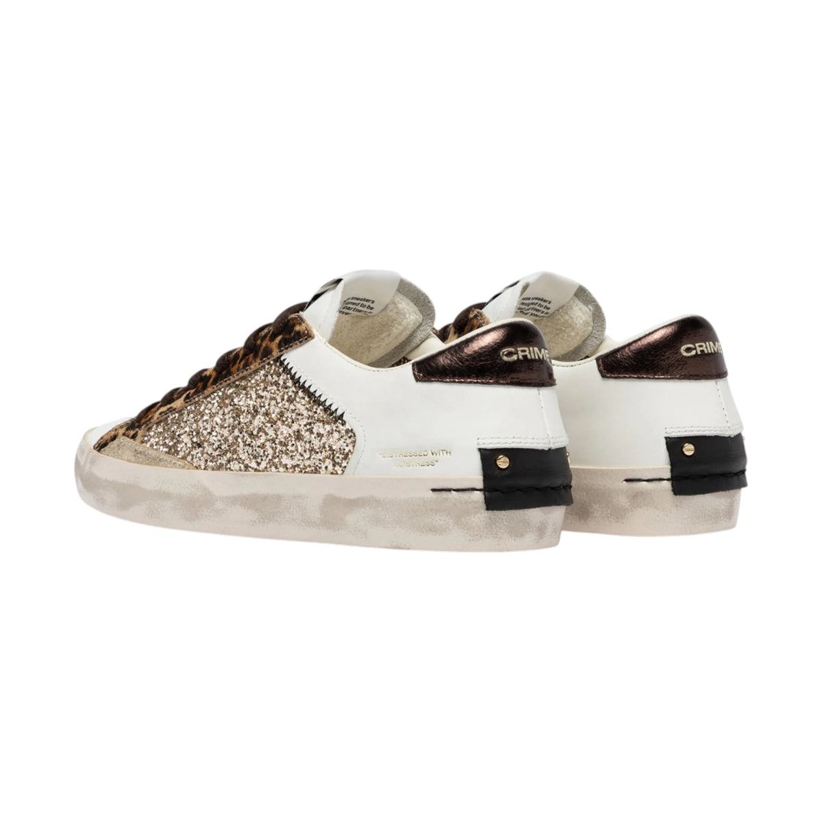 Crime London Sneakers DISTRESSED LEOPARD STARDUST