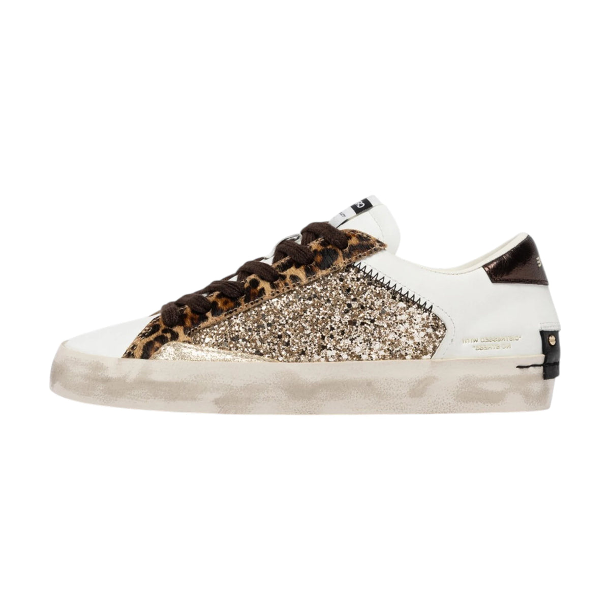 Crime London Sneakers DISTRESSED LEOPARD STARDUST