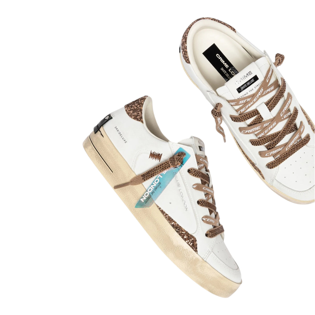 Crime London Snikers SK8 DELUXE ALMOND DRIZZLE