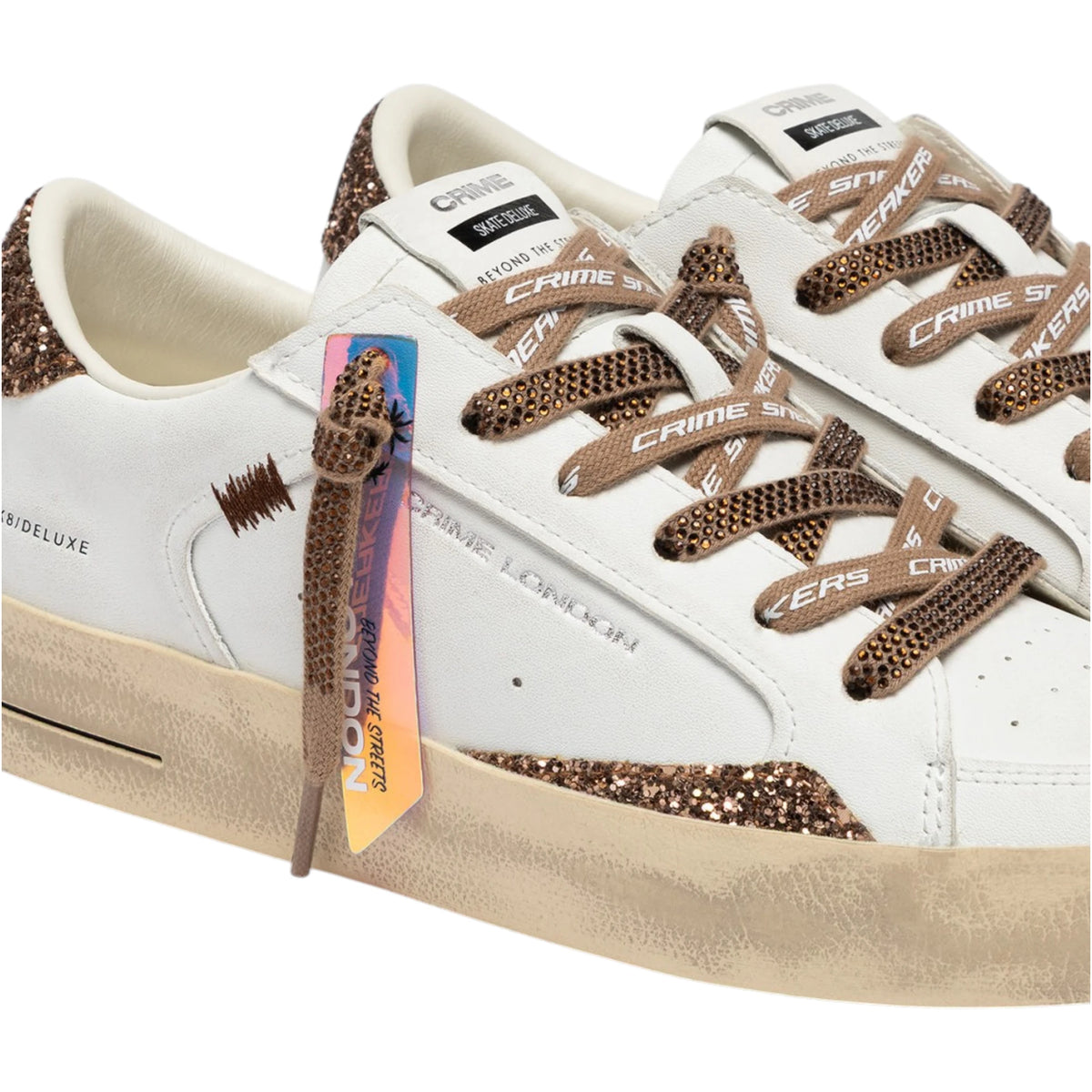 Crime London Snikers SK8 DELUXE ALMOND DRIZZLE