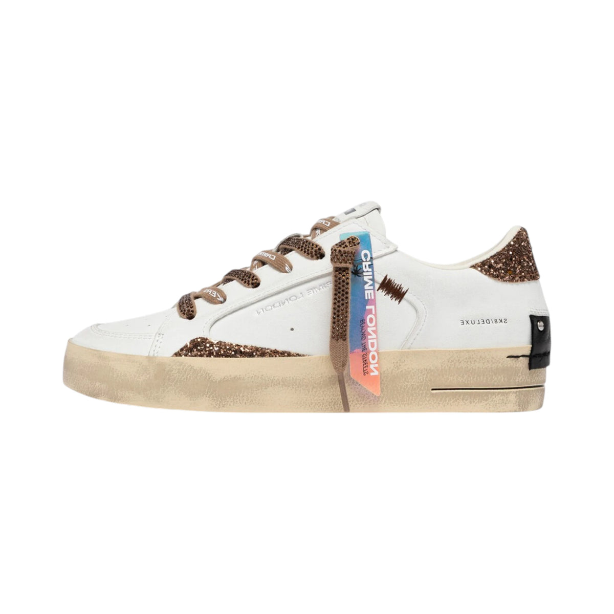 Crime London Snikers SK8 DELUXE ALMOND DRIZZLE