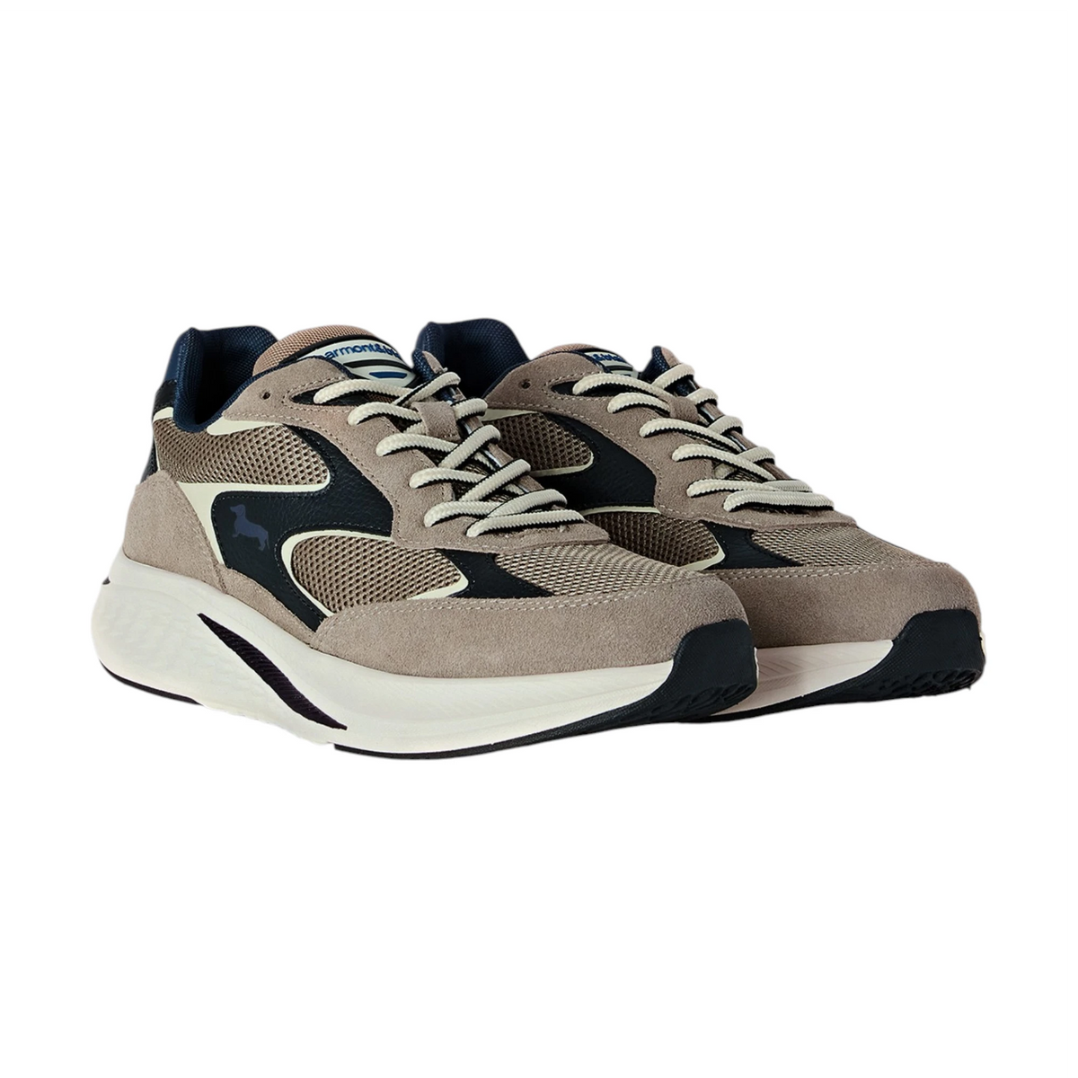 Harmont & Blaine Sneaker Uomo Tech Runner in Suede Pelle e Mesh