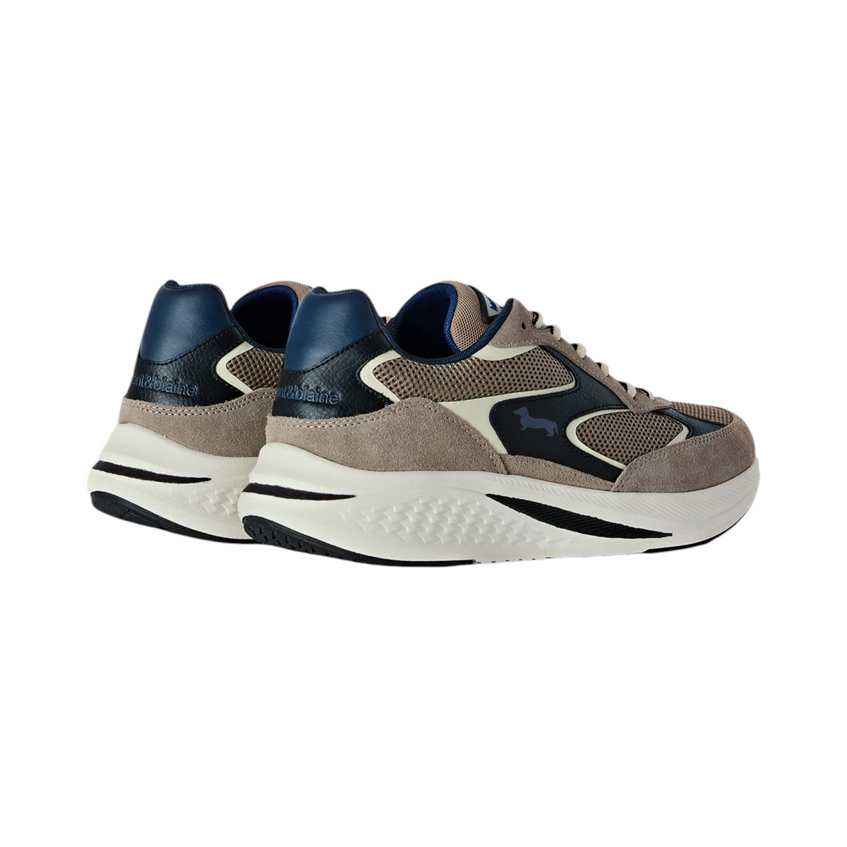 Harmont & Blaine Sneaker Uomo Tech Runner in Suede Pelle e Mesh