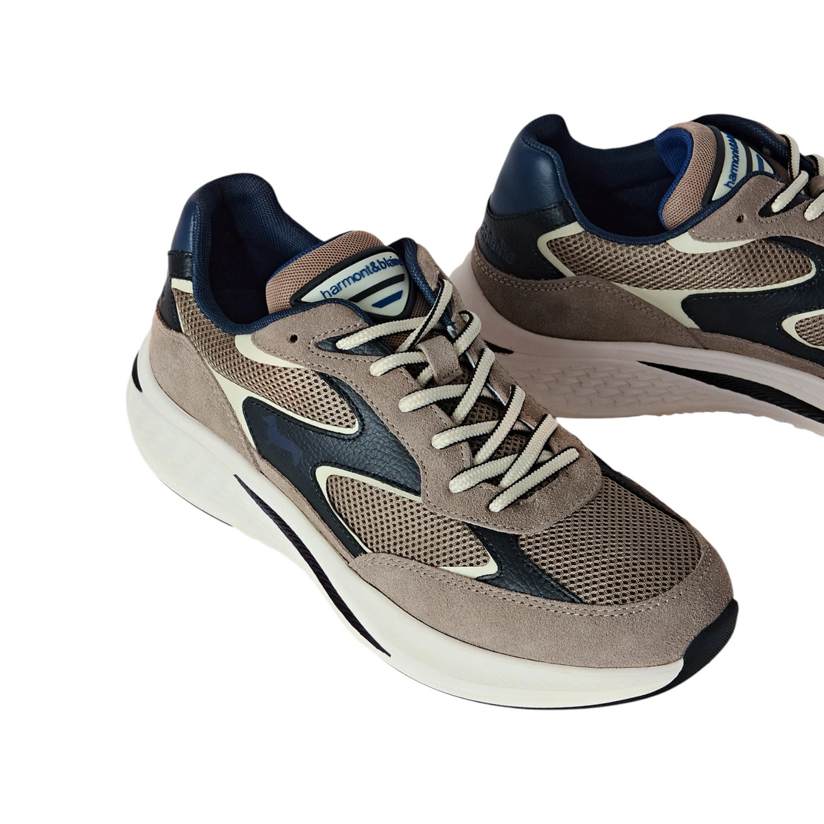 Harmont & Blaine Sneaker Uomo Tech Runner in Suede Pelle e Mesh