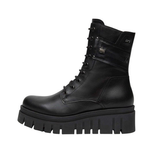 NeroGiardini Stivali Combat Boots Anfibio Para alta donna