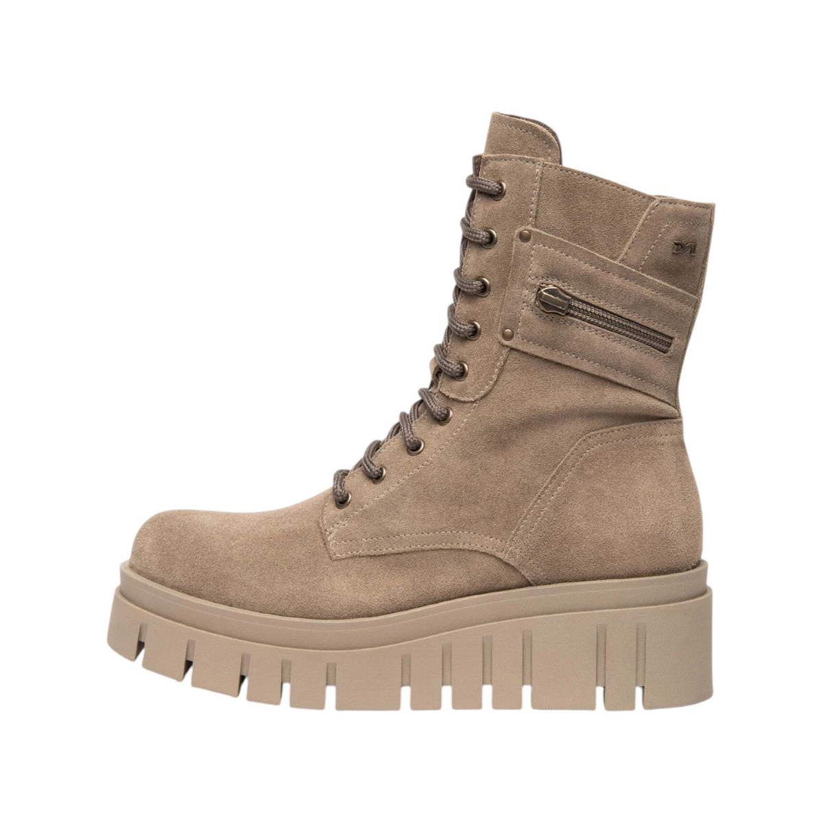 NeroGiardini Stivali Combat Boots Anfibio Para alta donna in suede