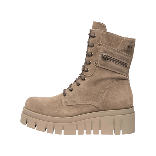 NeroGiardini Stivali Combat Boots Anfibio Para alta donna in suede