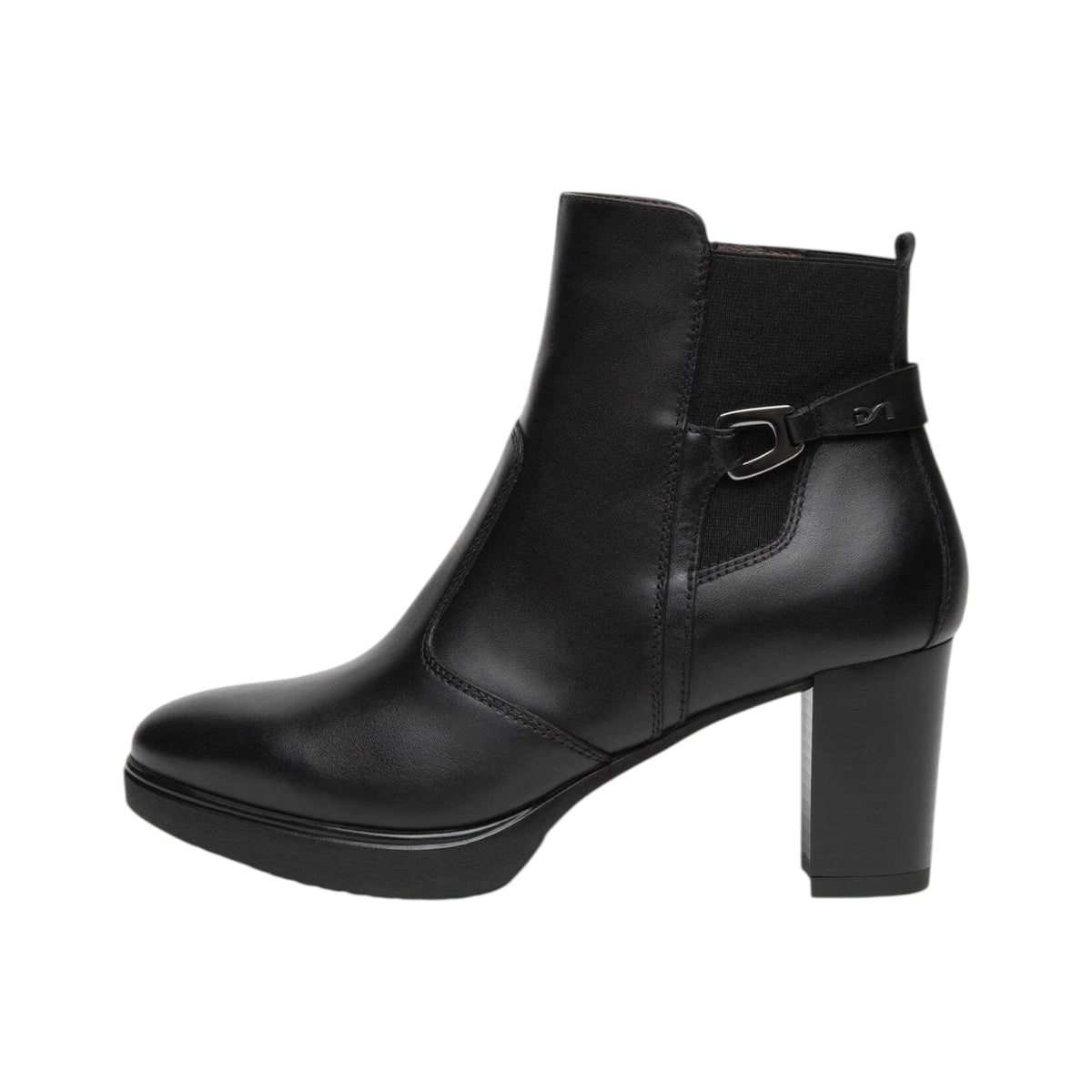 NeroGiardini Tronchetti Donna in Pelle e Tessuto