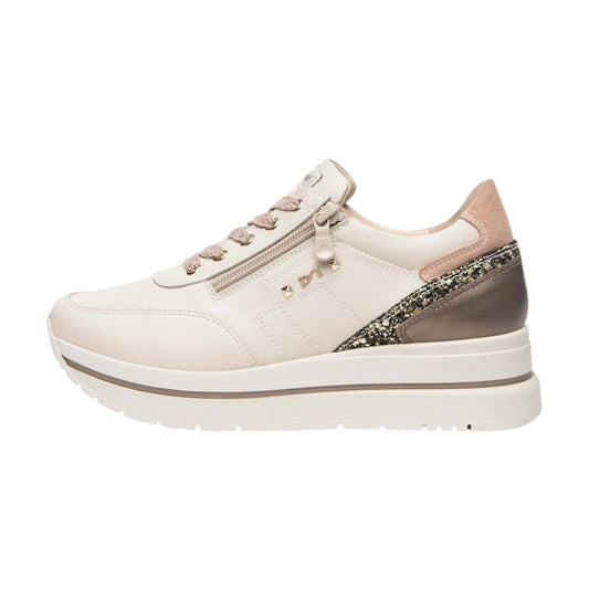 NeroGiardini Sneakers da donna in pelle e tessuto tecnico