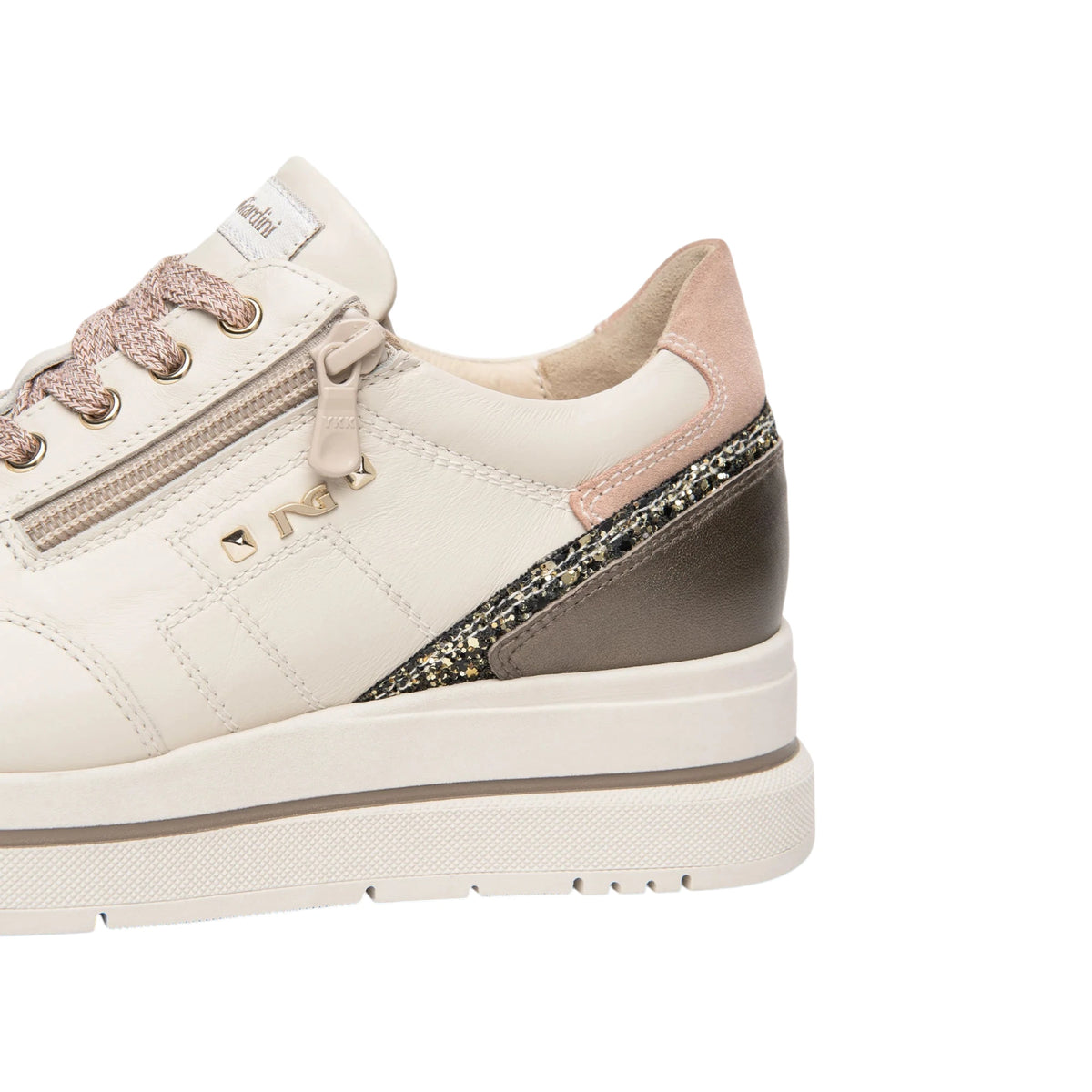 NeroGiardini Sneakers da donna in pelle e tessuto tecnico