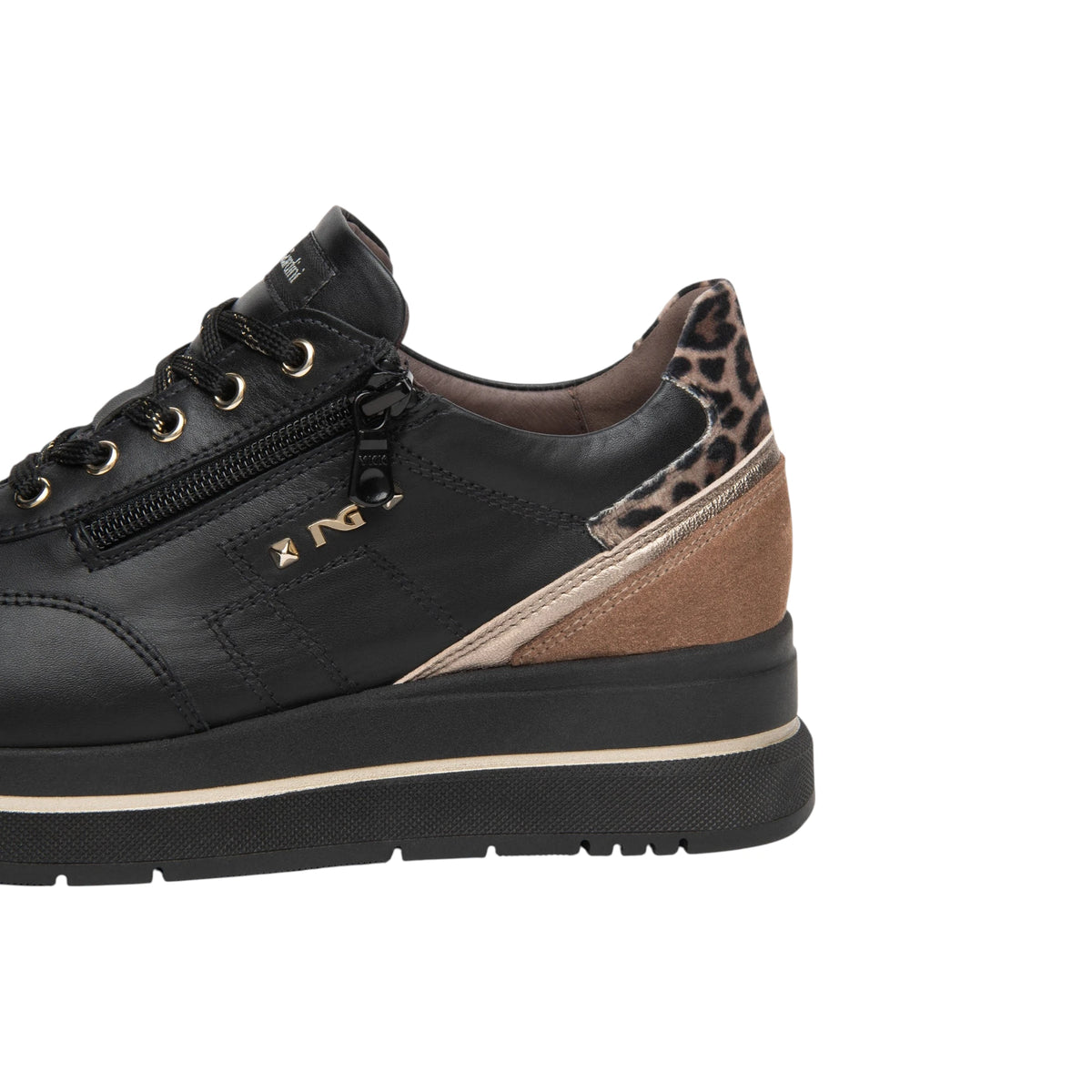 NeroGiardini Sneakers da donna in pelle e tessuto tecnico