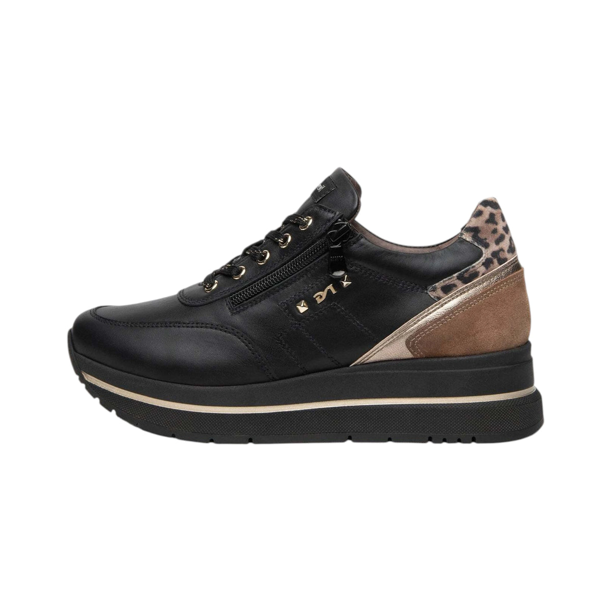 NeroGiardini Sneakers da donna in pelle e tessuto tecnico